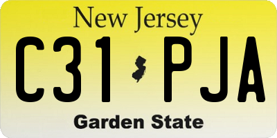 NJ license plate C31PJA