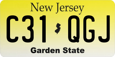 NJ license plate C31QGJ