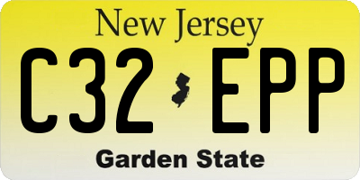 NJ license plate C32EPP