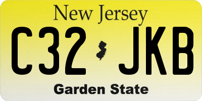 NJ license plate C32JKB