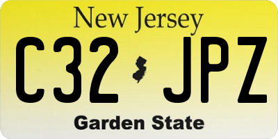 NJ license plate C32JPZ