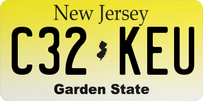 NJ license plate C32KEU