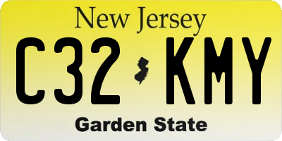 NJ license plate C32KMY