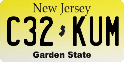 NJ license plate C32KUM
