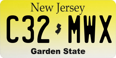 NJ license plate C32MWX