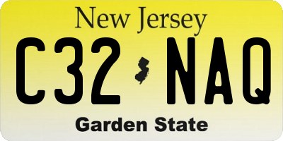 NJ license plate C32NAQ