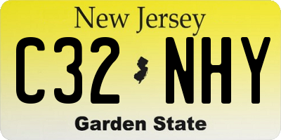 NJ license plate C32NHY