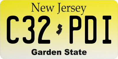 NJ license plate C32PDI