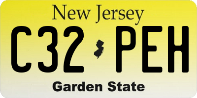 NJ license plate C32PEH