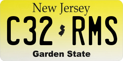 NJ license plate C32RMS