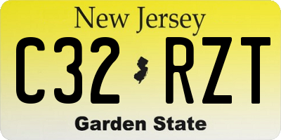 NJ license plate C32RZT
