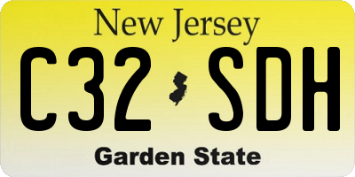 NJ license plate C32SDH