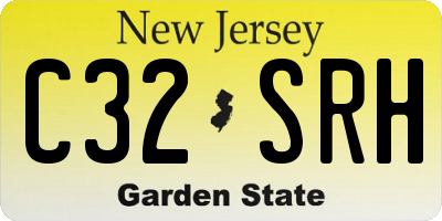 NJ license plate C32SRH