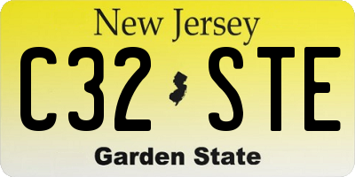 NJ license plate C32STE