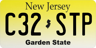 NJ license plate C32STP