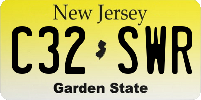 NJ license plate C32SWR