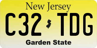 NJ license plate C32TDG