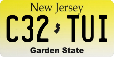 NJ license plate C32TUI
