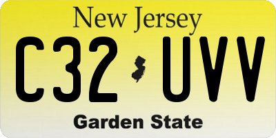 NJ license plate C32UVV