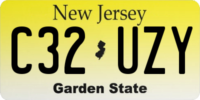 NJ license plate C32UZY