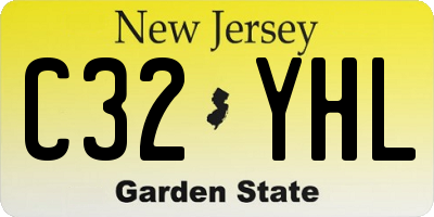 NJ license plate C32YHL