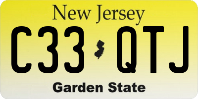 NJ license plate C33QTJ