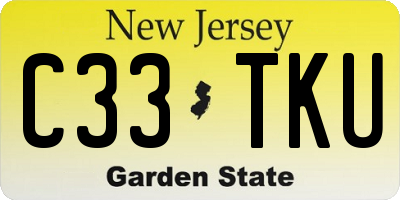 NJ license plate C33TKU
