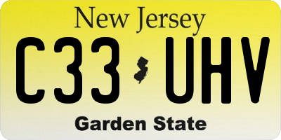 NJ license plate C33UHV