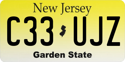NJ license plate C33UJZ