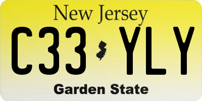 NJ license plate C33YLY