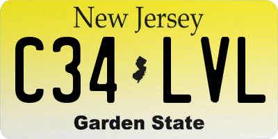 NJ license plate C34LVL