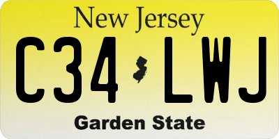 NJ license plate C34LWJ