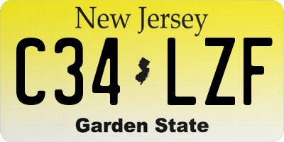 NJ license plate C34LZF