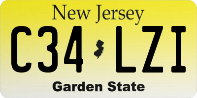 NJ license plate C34LZI
