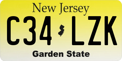 NJ license plate C34LZK