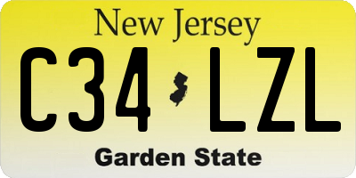 NJ license plate C34LZL