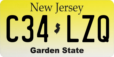 NJ license plate C34LZQ