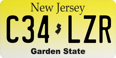 NJ license plate C34LZR