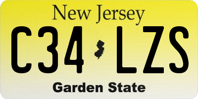 NJ license plate C34LZS