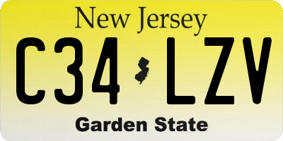 NJ license plate C34LZV
