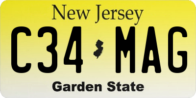 NJ license plate C34MAG