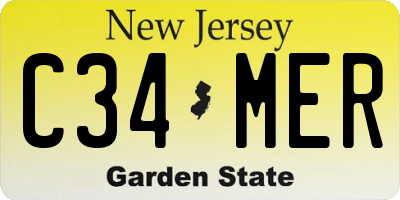 NJ license plate C34MER