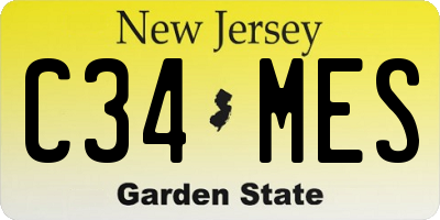NJ license plate C34MES