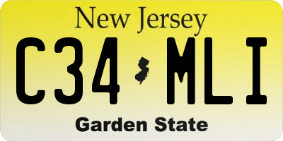 NJ license plate C34MLI