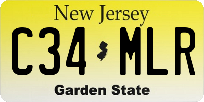 NJ license plate C34MLR