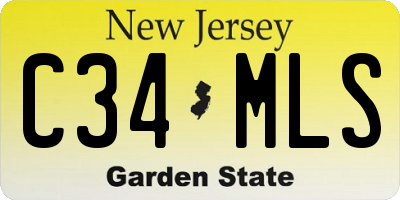 NJ license plate C34MLS