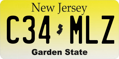 NJ license plate C34MLZ