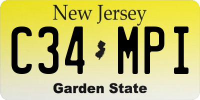 NJ license plate C34MPI