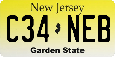 NJ license plate C34NEB