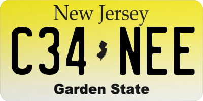 NJ license plate C34NEE